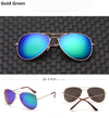 Blue pilot clear women luxury brand design eye sun glasses